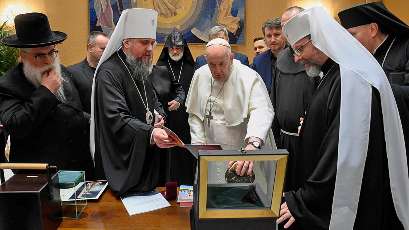 The Ukrainian Council of Churches met with Pope Francis in the Holy See