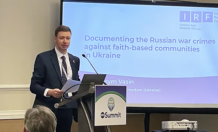 Maksym Vasin, Max Vasin, Ukraine, IRF, IRF Summit, speaker, researcher, religious freedom, expert